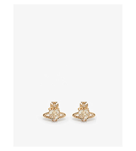 [해외] VIVIENNE WESTWOOD JEWELLERY Ariella crystal heart orb earrings