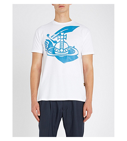[해외] ANGLOMANIA Logo-print cotton-jersey T-shirt