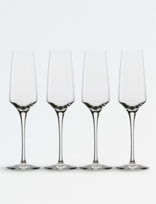 ROYAL DOULTON Set of four Royal Doulton sommelier champagne flutes