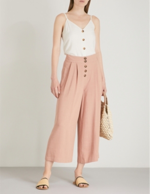 Nude Wide Leg Trousers