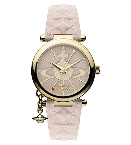[해외] VIVIENNE WESTWOOD VV006PKPK gold-toned leather watch