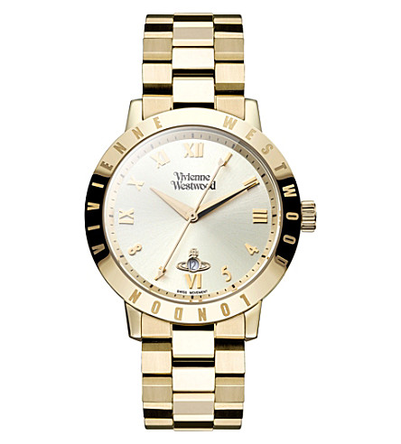 [해외] VIVIENNE WESTWOOD VV152GDGD gold-toned stainless steel watch