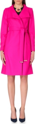 TED BAKER Belted wrap coat (Black