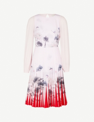 ted baker prticha lake of dreams pleated dress