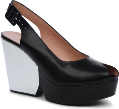 ROBERT CLERGERIE Dylana peep toe wedge sandals