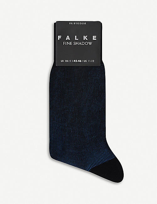 Black//Grey Falke Fine Shadow Socks