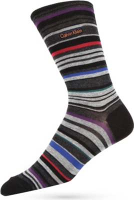 CALVIN KLEIN Barcode stripe socks