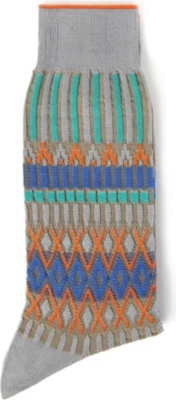AYAME Basket lunch cotton-blend socks