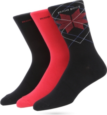 HUGO BOSS Pack of three socks gift box
