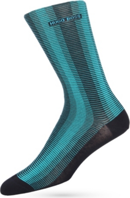 HUGO BOSS Two-toned patterned socks