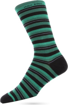 HUGO BOSS Combed cotton striped socks