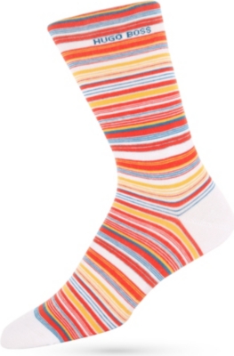 HUGO BOSS Striped combed cotton socks