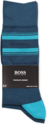 HUGO BOSS Pack of two combed cotton socks