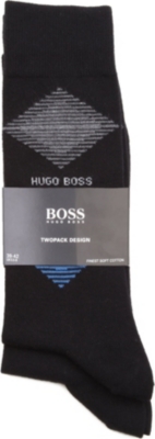 HUGO BOSS Two pack cotton socks