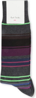PAUL SMITH Neon striped socks