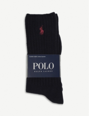 POLO RALPH LAUREN: Ribbed cotton-blend socks