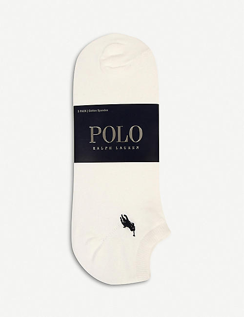 POLO RALPH LAUREN: Pack of three trainer socks