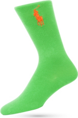 RALPH LAUREN Flat-knit big pony socks