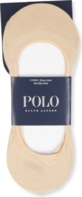 RALPH LAUREN Pack of three no-show liner socks