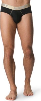 2(X)IST Gold contour-pouch briefs
