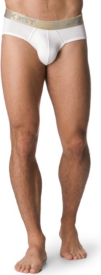 2(X)IST Gold contour-pouch briefs