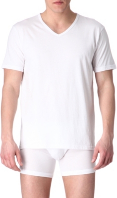 ARMANI Pack of three plain cotton t-shirts
