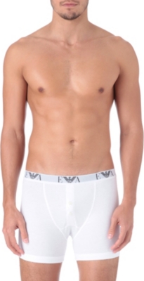 ARMANI Pack of three button-fly trunks