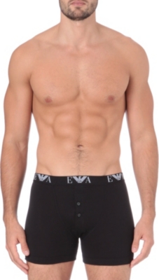 ARMANI Pack of three button-fly trunks