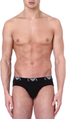 ARMANI Pack of three logo hipster briefs