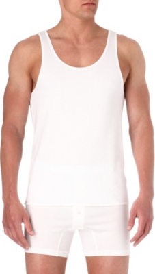 THE WHITE BRIEFS Rye singlet vest