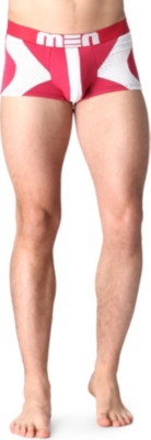 MEN Inverted mesh-arrow detail trunks