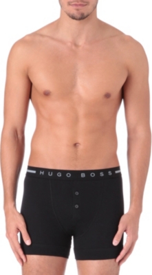 HUGO BOSS Cotton button-fly trunks