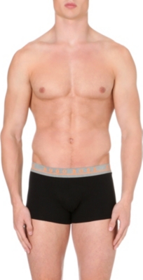 HUGO BOSS Three pack of stretch-cotton trunks