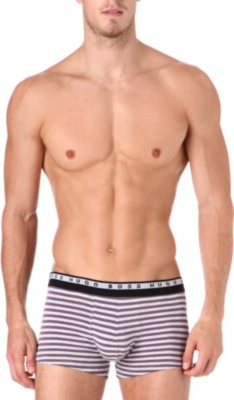 HUGO BOSS Striped stretch-cotton trunks