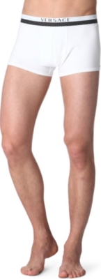 VERSACE Low-rise meander-print trunks