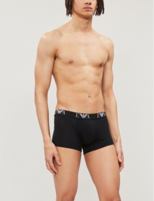 ARMANI Two pack logo&ndash;waistband trunks