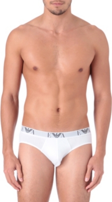 ARMANI Two pack logo&ndash;waistband hipster briefs