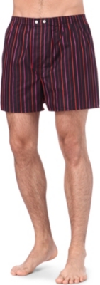 DEREK ROSE Dawn Classic striped woven boxer shorts