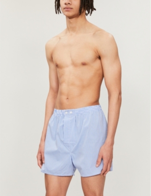 DEREK ROSE Gingham-checked boxer shorts