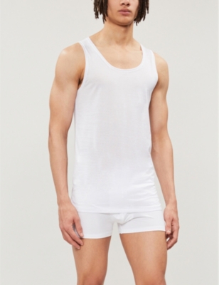 DEREK ROSE Lewis mercerised-cotton vest