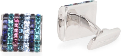 DUCHAMP Seven Stripe Swarovski cufflinks