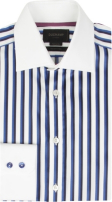 DUCHAMP Twin stripe tailored-fit shirt
