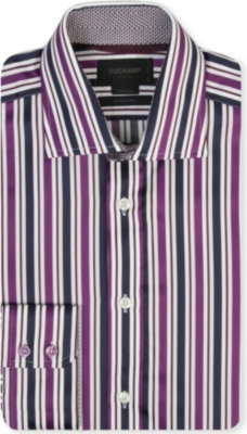 DUCHAMP Hurlington tailored-fit single-cuff shirt