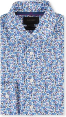 DUCHAMP Floral tailored single-cuff shirt