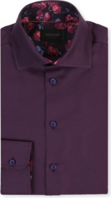 DUCHAMP Striped tailored-fit single-cuff shirt