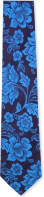 DUCHAMP Two-toned floral contrast tie