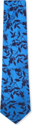 DUCHAMP Klein floral silk tie