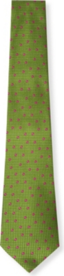 DUCHAMP Textured spot silk tie