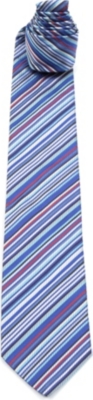 DUCHAMP Platinum Stripe silk tie