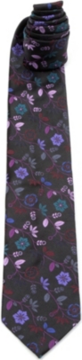 DUCHAMP Trellis floral silk tie